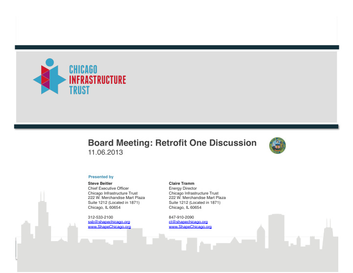board meeting retrofit one discussion