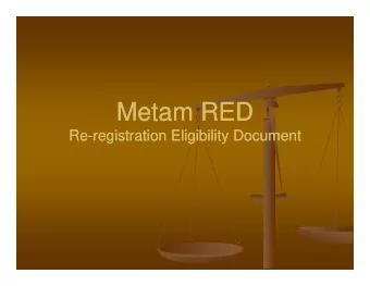 Metam RED  Metam RED  Re  Re-  -registration Eligibility Document  registration Eligibility