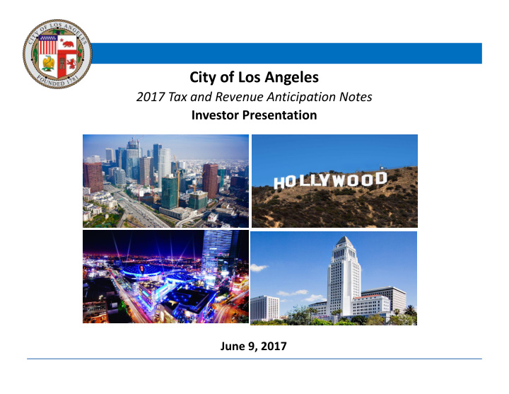 city of los angeles 2017 tax and revenue anticipation