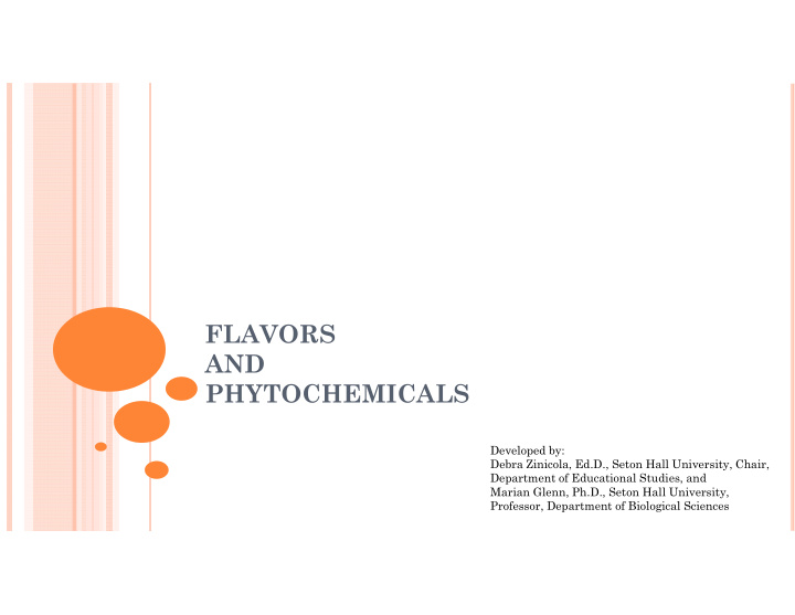 flavors and phytochemicals