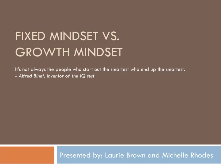 growth mindset