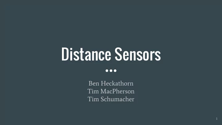 distance sensors