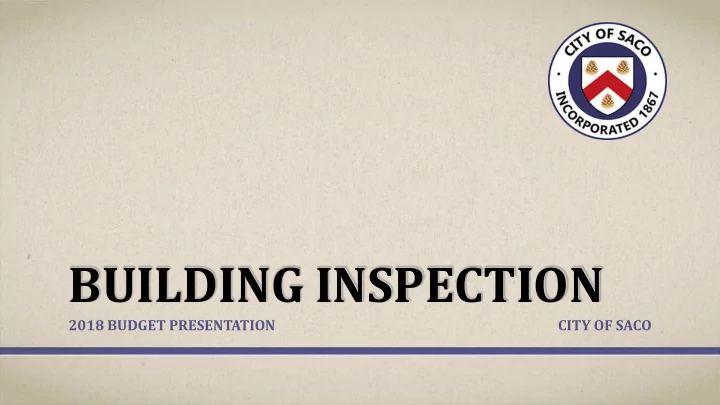 building inspection