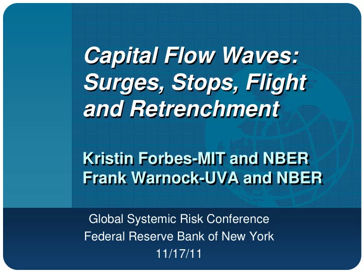 capital flow waves surges stops flight and retrenchment