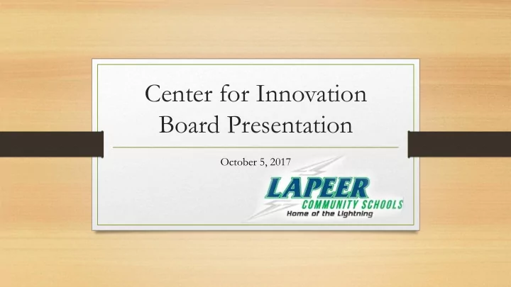 center for innovation