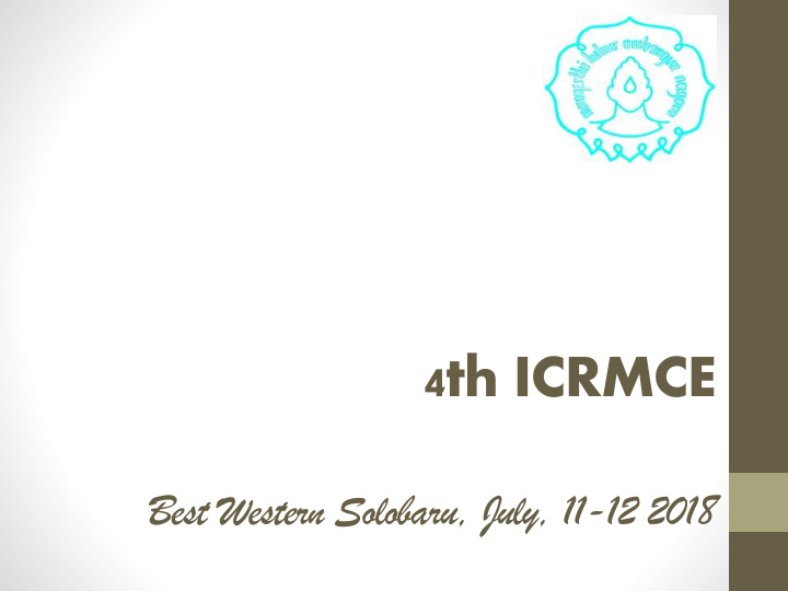 4th icrmce