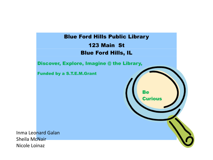 blue ford hills public library 123 main st blue ford