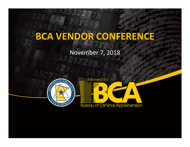 bca vendor conference