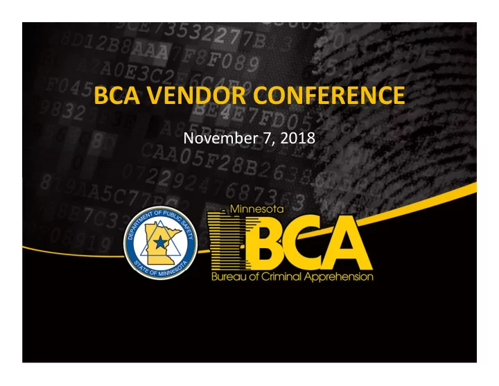 bca vendor conference