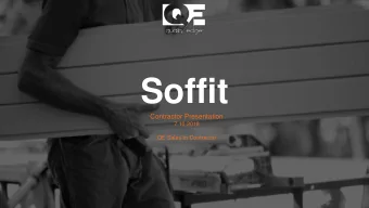Soffit  Contractor Presentation  7.10.2018  QE Sales to Contractor We Believe Soffit should  Do