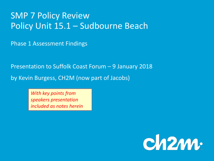 smp 7 policy review policy unit 15 1 sudbourne beach