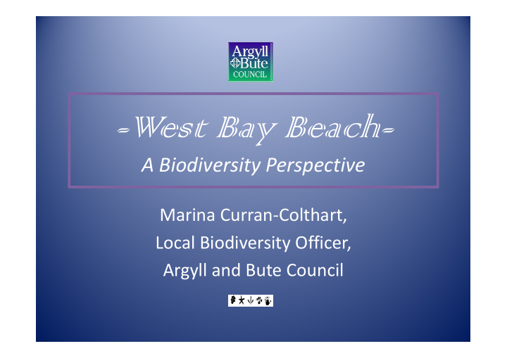 a biodiversity perspective marina curran colthart