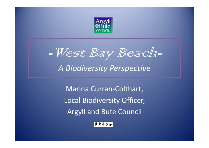 a biodiversity perspective marina curran colthart