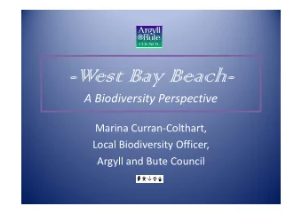 A Biodiversity Perspective  Marina