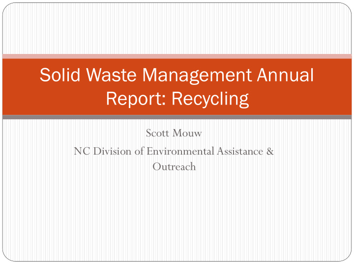 solid waste management annual