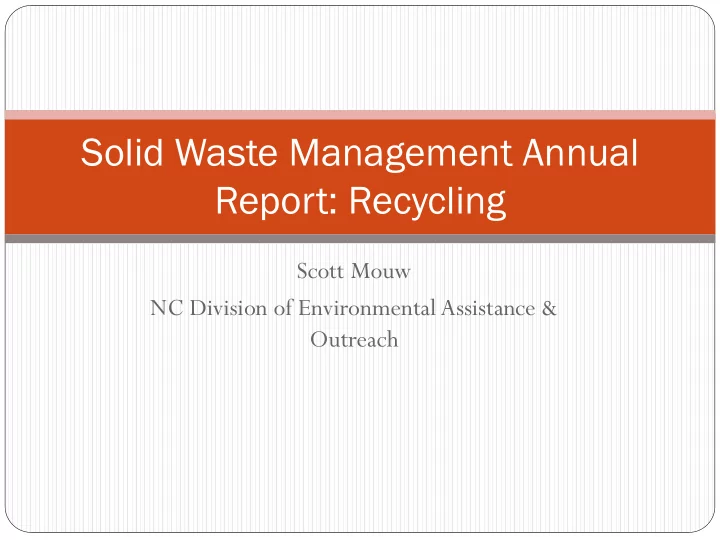 solid waste management annual