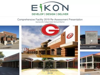 Comprehensive Facility 2019 Re-Assessment Presentation  Gainesville Independent School District