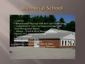 Asset Management Report.  Interior  Wood &amp; Block Masonry Walls, GWB,  Painted, VCT,