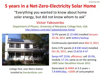 5 years in a Net-Zero-Electricity Solar Home  Everything you wanted to know about home  solar