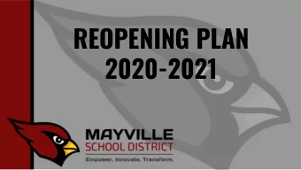 REOPENING PLAN  2020-2021  OUR COMMITMENT  SAFETY  INSTRUCTION  Student and staff safety  Plans