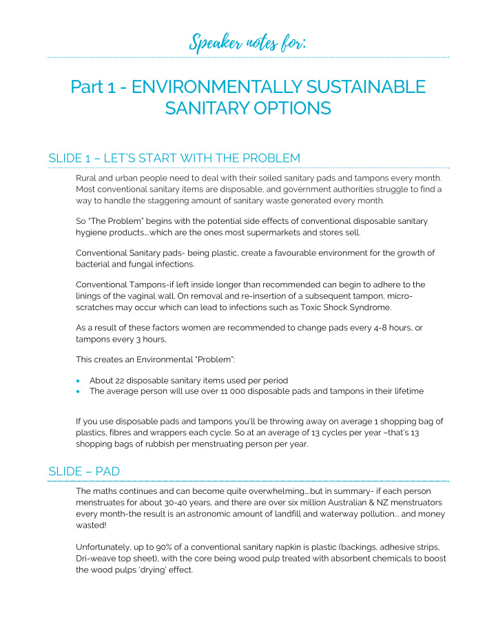 speaker notes for part 1 environmentally sustainable