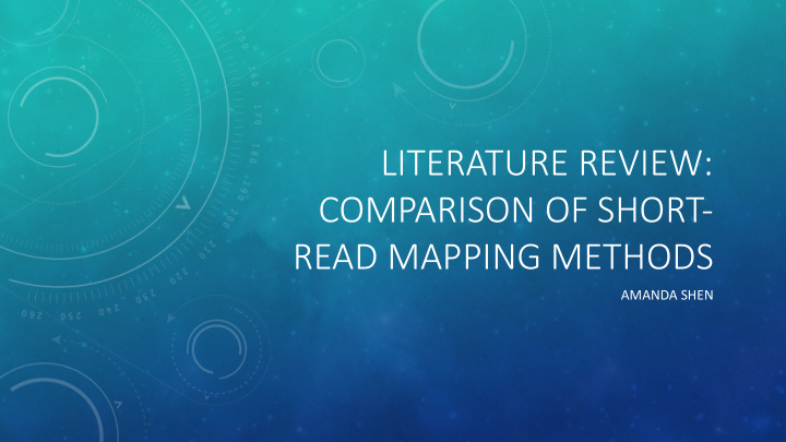 literature review comparison of short read mapping methods