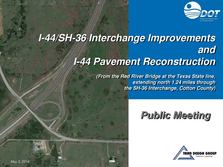 i 44 sh 36 interchange improvements and i 44 pavement