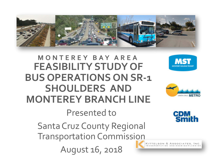 feasibility study of bus operations on sr 1 shoulders and