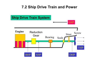 7.2 Ship Drive Train and Power  Ship Drive Train System  EHP  Engine  Reduction  Screw  Strut  Gear