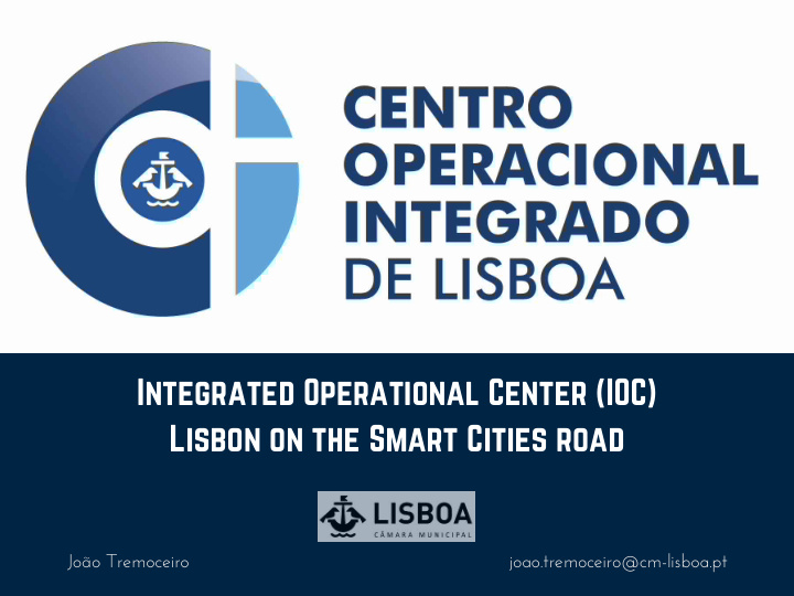 integrated operational center ioc lisbon on the smart