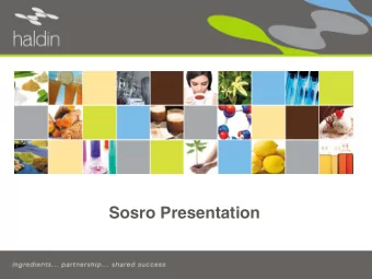 Sosro Presentation  Functional Beverage Mapping Efficient nutrition (fast but healthy)  Functional