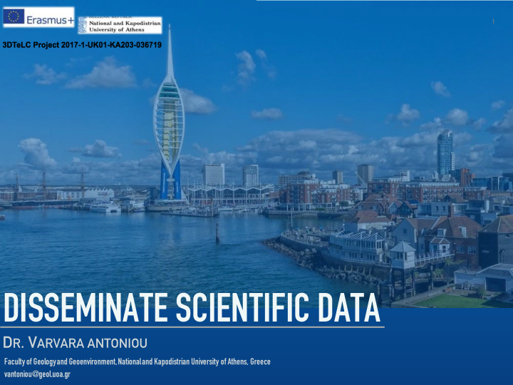 disseminate scientific data