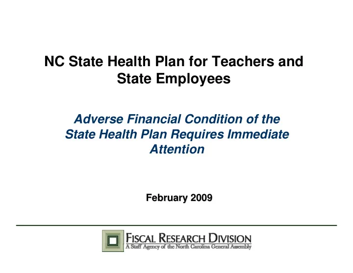 nc state health plan for teachers and state employees
