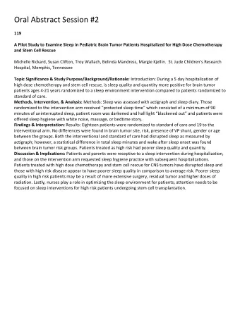 Oral  Abstract  Session  #2      119      A  Pilot  Study  to