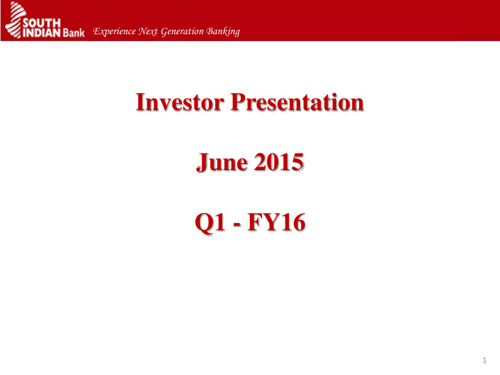 investor presentation june 2015 q1 fy16