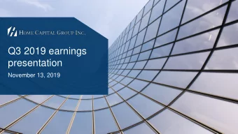 Q3 2019 earnings  presentation  November 13, 2019  1  Forward-looking statements  From time to time
