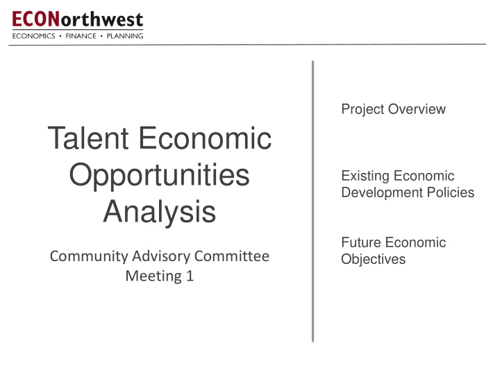talent economic opportunities