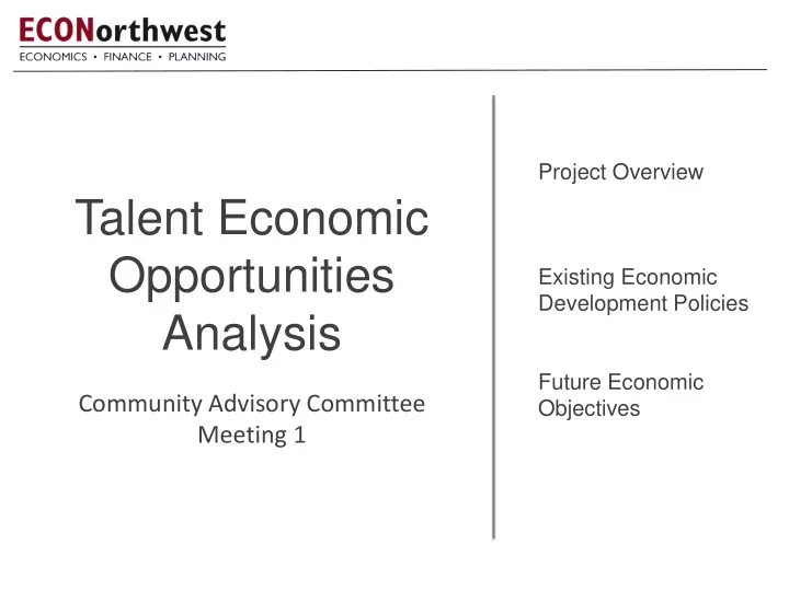 talent economic opportunities