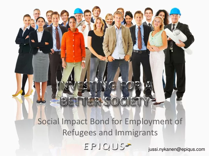 social impact bond for employment of refugees and