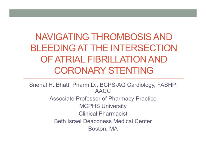 navigating thrombosis and bleeding at the intersection of