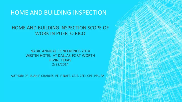 home and building inspection