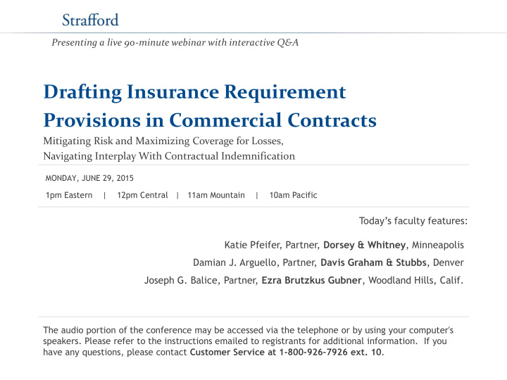 drafting insurance requirement provisions in commercial