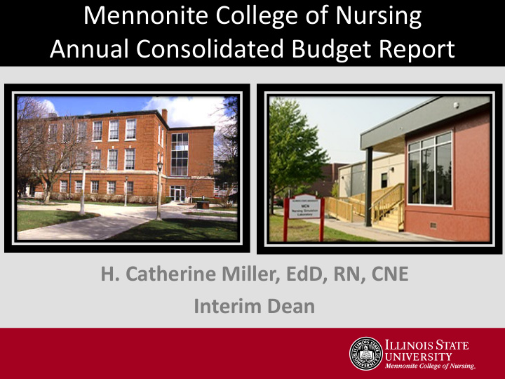 mennonite college of nursing annual consolidated budget