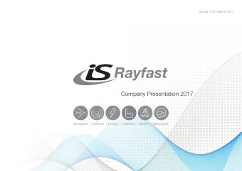 Company Presentation 2017  Aerospace  |  Defence  |  Energy  |  Industrial  |  Marine  |