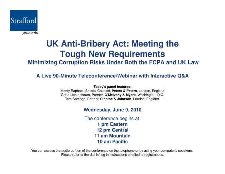 uk anti bribery act meeting the tough new requirements