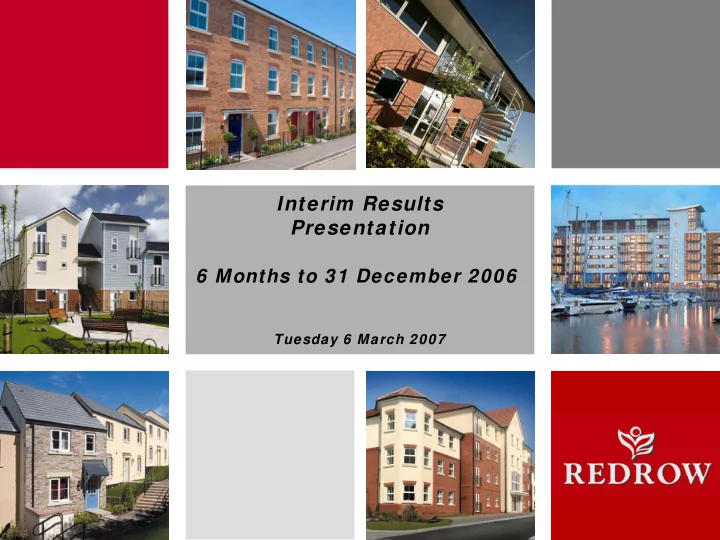 interim results presentation