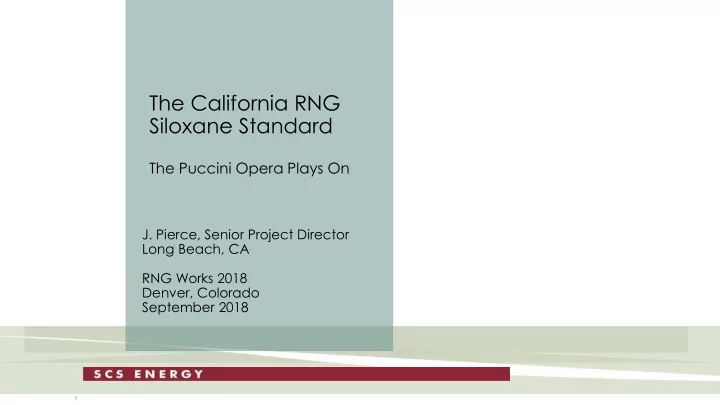 siloxane standard
