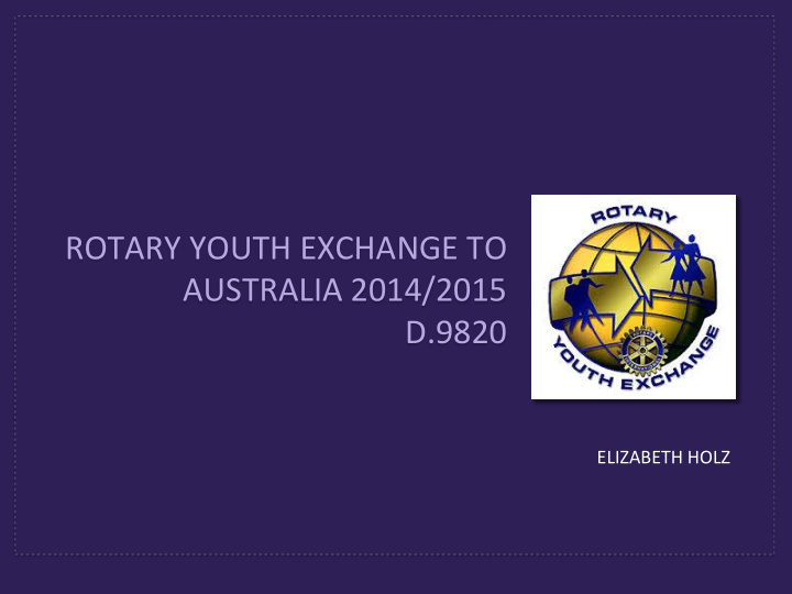 rotary youth exchange to