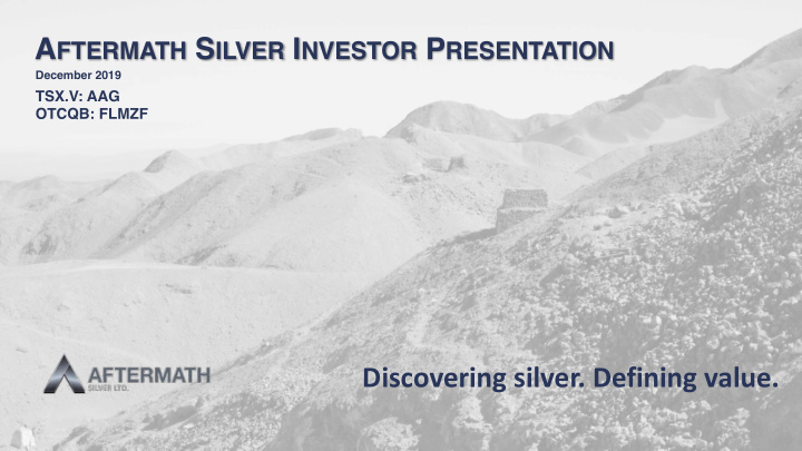 discovering silver defining value