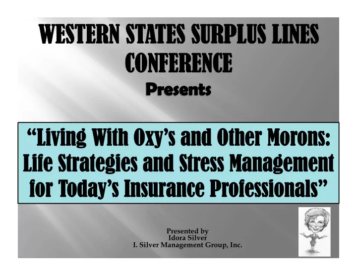 presented by idora silver i silver management group inc